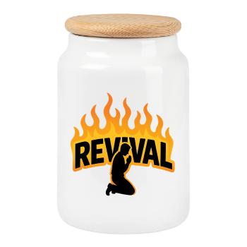 REVIVAL - Boîte à biscuits avec couvercle en bois - blanc - Devant