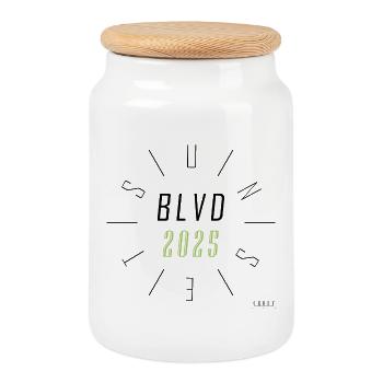 Sunset BLVD 2025 - Cookie Jar with Wooden Lid - white - Front