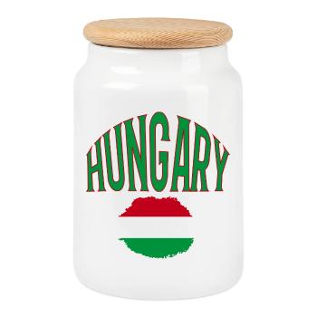 Hungary - Keksdose mit Holzdeckel - Weiß - Vorne