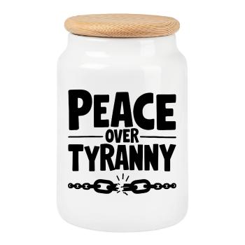 Peace Over Tyranny Kette zerbricht - Keksdose mit Holzdeckel - Weiß - Vorne