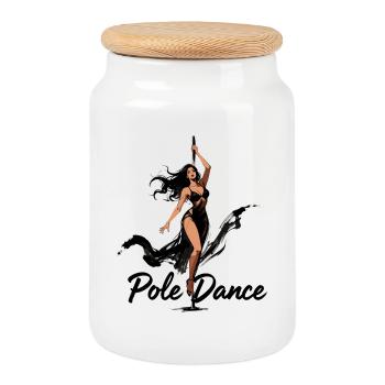 Pole Dance Poledancerin ästhetisch Geschenk - Keksdose mit Holzdeckel - Weiß - Vorne