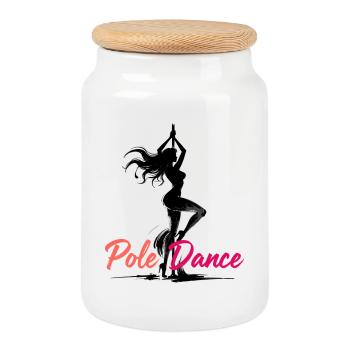 Pole Dance Poledancerin ästhetisch Geschenk - Keksdose mit Holzdeckel - Weiß - Vorne