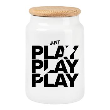 Just Play Darts, Triple Fun on the Board, 180s - Cookie Jar with Wooden Lid - white - Front