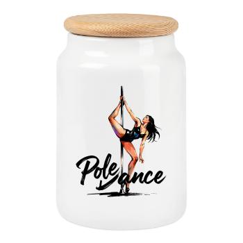 Pole Dance Poledancerin ästhetisch Geschenk - Keksdose mit Holzdeckel - Weiß - Vorne