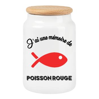 POISSON. MEMOIRE. SARDINE. POISSON D'AVRIL. MER - Boîte à biscuits avec couvercle en bois - blanc - Devant