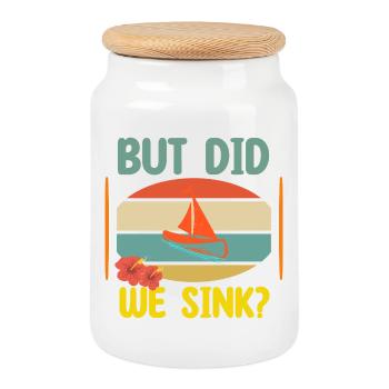 Diction du bateau - Boîte à biscuits avec couvercle en bois - blanc - Devant