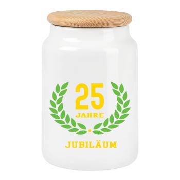 Installateurin Jubiläum 25 Jahre 25 jähriges Jubi - Keksdose mit Holzdeckel - Weiß - Vorne
