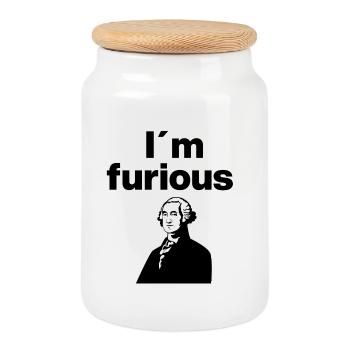 Je suis furieux à propos de la politique - Boîte à biscuits avec couvercle en bois - blanc - Devant