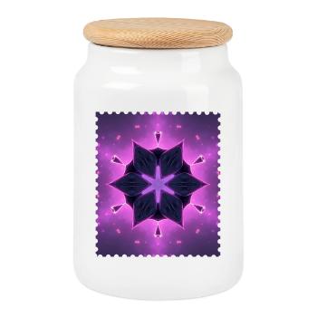 Star of victory over good and evil - Cookie Jar with Wooden Lid - white - Front
