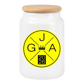 JGA 2026 - Boîte à biscuits avec couvercle en bois - blanc - Devant