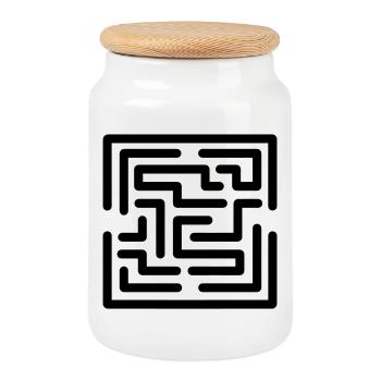 Escape-Spiel - Keksdose mit Holzdeckel - Weiß - Vorne