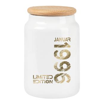 Januar 1996 Limited Edition 30 Geburtstag - Keksdose mit Holzdeckel - Weiß - Vorne