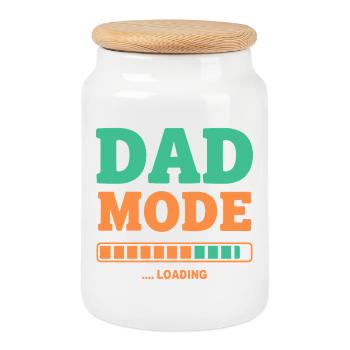 Mode papa en charge pour les futurs pères fiers - Boîte à biscuits avec couvercle en bois - blanc - Devant