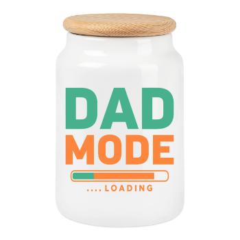 Mode papa en charge pour les futurs pères fiers - Boîte à biscuits avec couvercle en bois - blanc - Devant