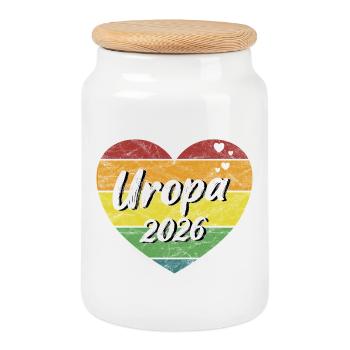 Uropa 2026 Urgroßvater werdender Uropa retro - Keksdose mit Holzdeckel - Weiß - Vorne