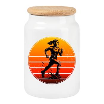Coole Running Inspiration - Keksdose mit Holzdeckel - Weiß - Vorne