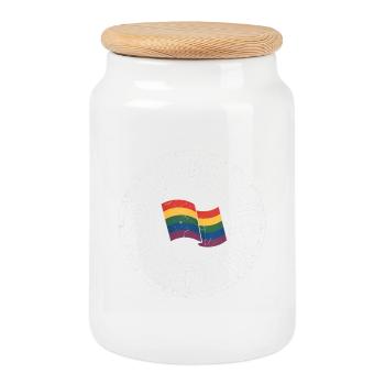Antifa - Antifascist Merch - Cookie Jar with Wooden Lid - white - Front