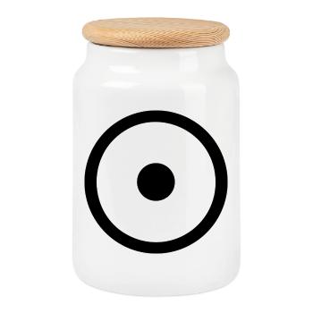 All is One - Cookie Jar with Wooden Lid - white - Front