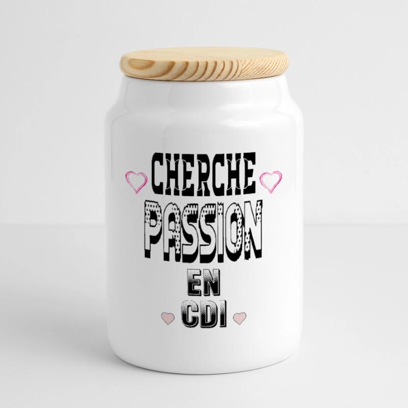 Looking for a passion on a permanent contract Cookie Jar with Wooden Lid