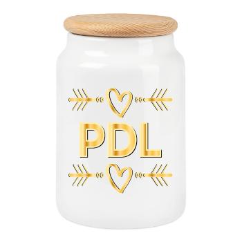 Merci mon cœur - PDL Pflegedienstleitung - Boîte à biscuits avec couvercle en bois - blanc - Devant