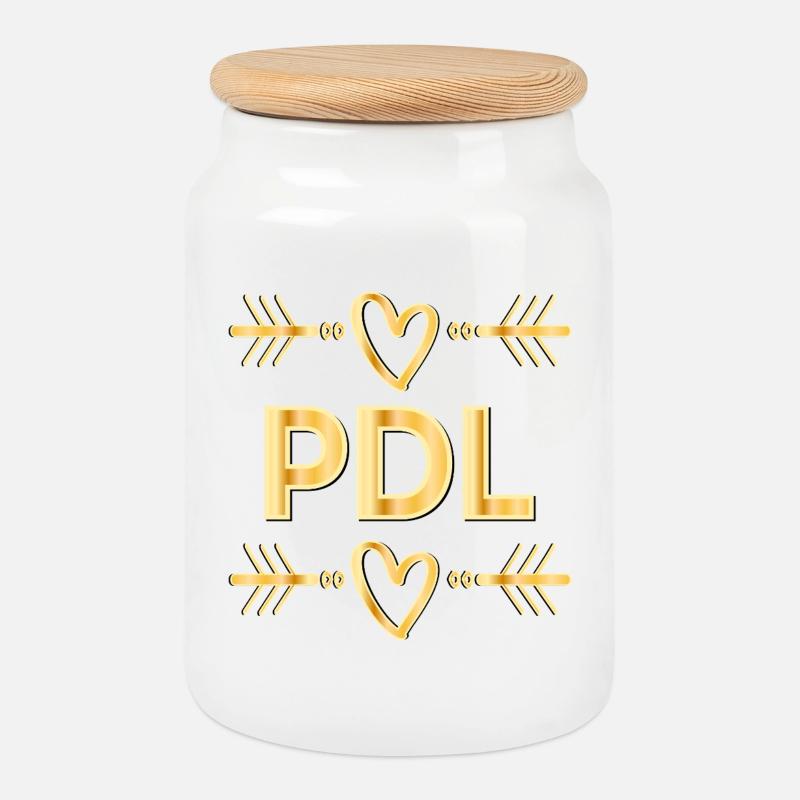 Danke Herz - PDL Pflegedienstleitung - Keksdose mit Holzdeckel - Weiß