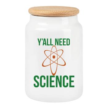 Ihr braucht ein wissenschaftliches Grafik-T-Shirt - Keksdose mit Holzdeckel - Weiß - Vorne