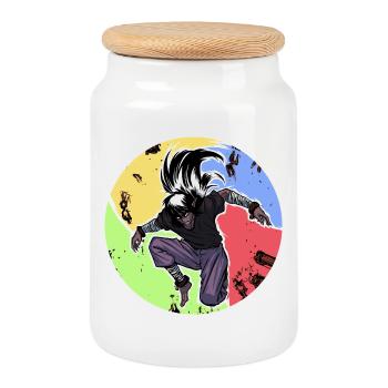 Celebration of Freedom - Cookie Jar with Wooden Lid - white - Front