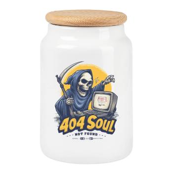 Erreur 404 - Boîte à biscuits avec couvercle en bois - blanc - Devant