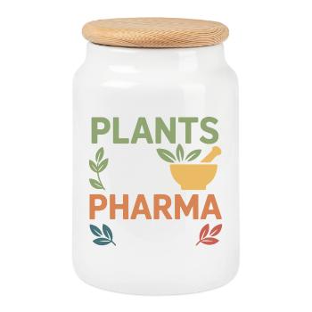 Spécialiste botanique clinique certifié en vêtements - Boîte à biscuits avec couvercle en bois - blanc - Devant