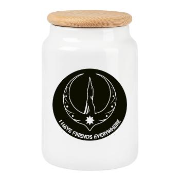 Rebellion Loon Logo - Eistaucher Rebellion Logo - Cookie Jar with Wooden Lid - white - Front