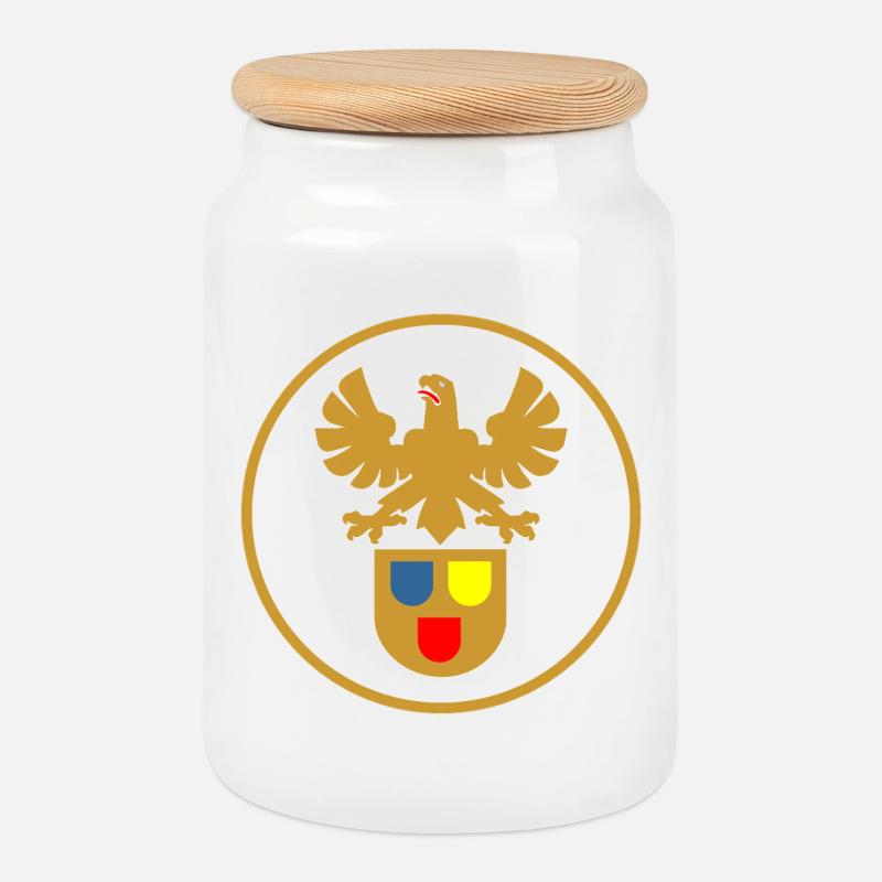 51177_Maler_und_Lackierer, guild sign - Cookie Jar with Wooden Lid - white