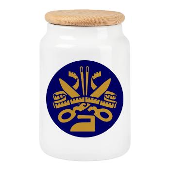 51173_Schneider Nähwerkzeuge Silhouette Blau - Keksdose mit Holzdeckel - Weiß - Vorne
