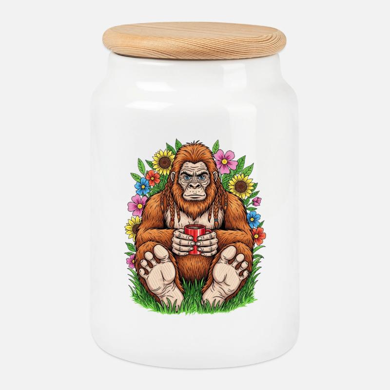 Bigfoot Cozy Garden Sip - Keksdose mit Holzdeckel - Weiß