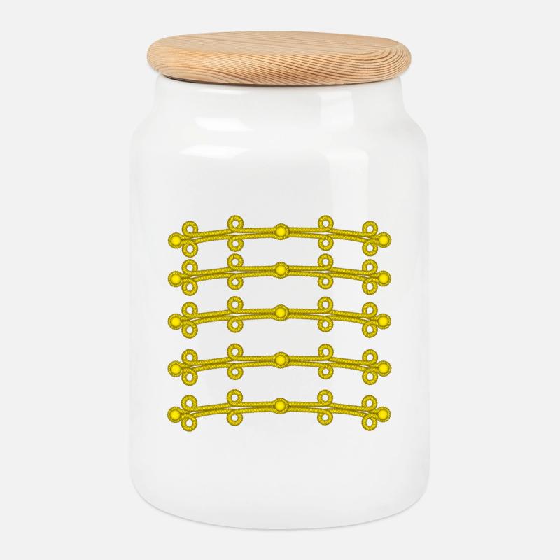 Napoleon Design - Cookie Jar with Wooden Lid - white