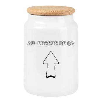 La hiérarchie. - Boîte à biscuits avec couvercle en bois - blanc - Devant