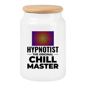 Hypnotiseur Original Chill Master Professionelle Ausrüstung - Keksdose mit Holzdeckel - Weiß - Vorne