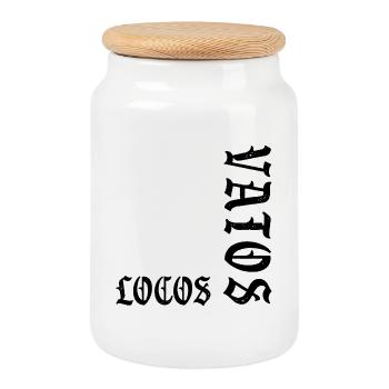 Vatos Locos - Cookie Jar with Wooden Lid - white - Front