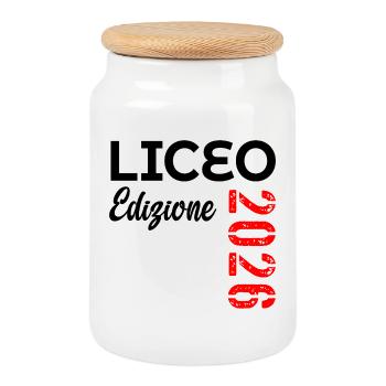 Italie - Édition lycée 2026 - Boîte à biscuits avec couvercle en bois - blanc - Devant