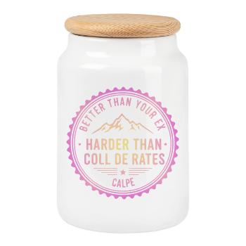 Calpe Coll De Rates Better Then Your Ex - Cookie Jar with Wooden Lid - white - Front