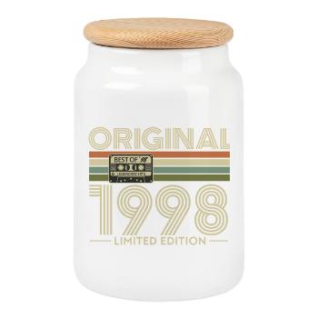 Original 1998 Edition Limitée - Boîte à biscuits avec couvercle en bois - blanc - Devant