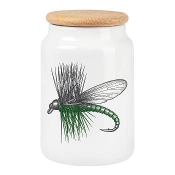 Der Master's Fly - Keksdose mit Holzdeckel - Weiß - Vorne