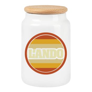 Lando légendaire - Boîte à biscuits avec couvercle en bois - blanc - Devant