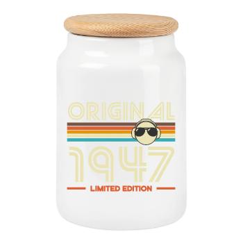 Original 1947 Vintage Retro Tee - Cookie Jar with Wooden Lid - white - Front