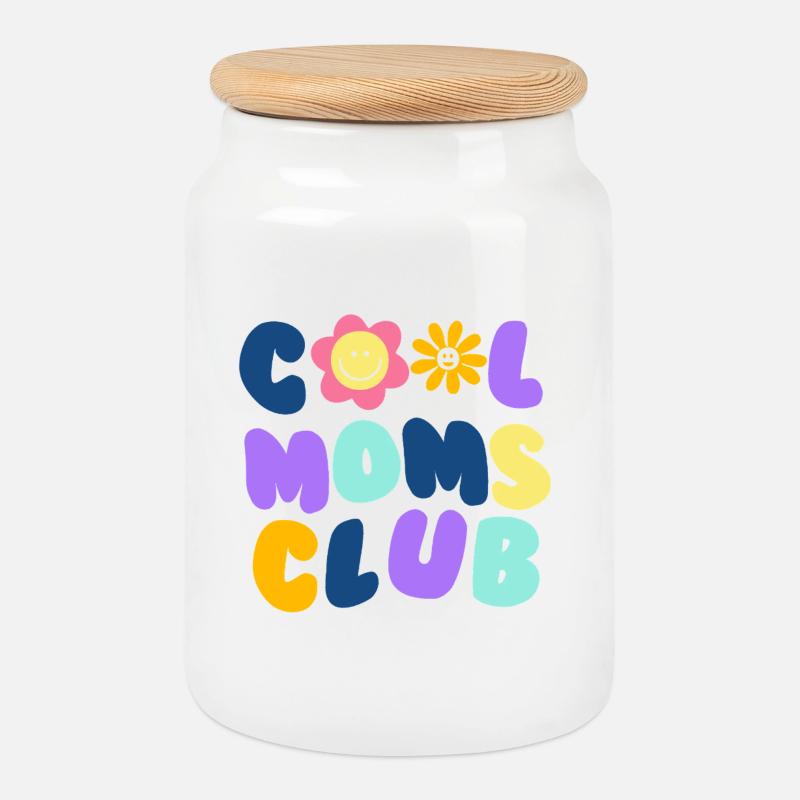 Cool Moms Club No1 - Keksdose mit Holzdeckel - Weiß