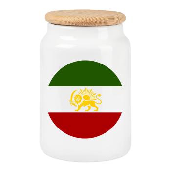 Freies Iran - Keksdose mit Holzdeckel - Weiß - Vorne