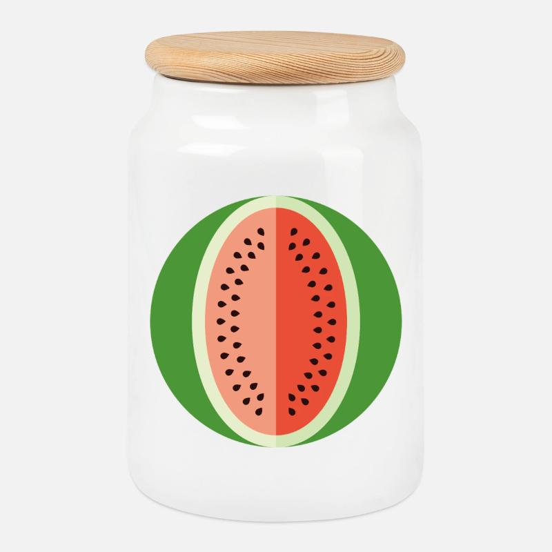 watermelon - Keksdose mit Holzdeckel - Weiß