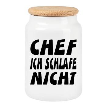 patron - Boîte à biscuits avec couvercle en bois - blanc - Devant