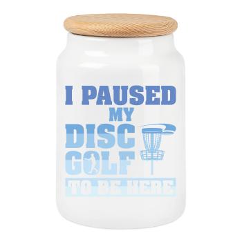 Cadeaux de disc golf Disc Golf - Boîte à biscuits avec couvercle en bois - blanc - Devant