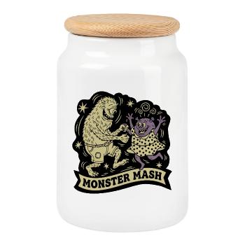Monster Mash by Skashirts - Keksdose mit Holzdeckel - Weiß - Vorne
