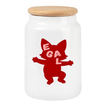 Fuchs Peu importe la légèreté - Boîte à biscuits avec couvercle en bois - blanc - Devant